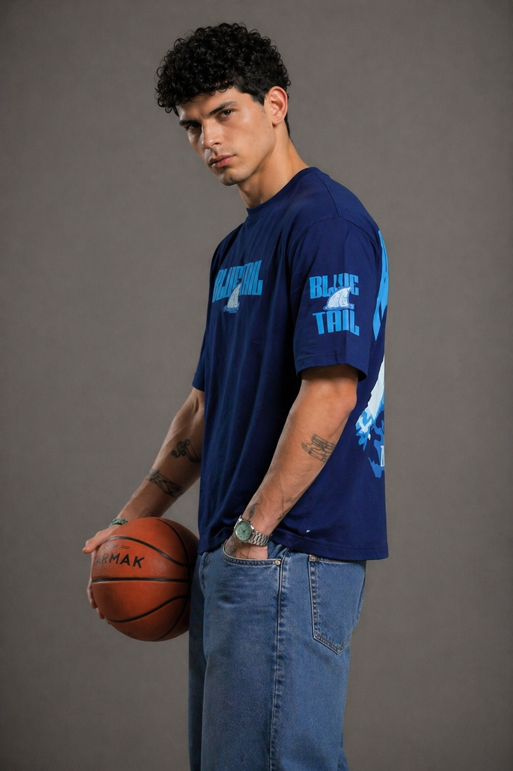 Core Drop BlueTail Oversized Streetwear Tee