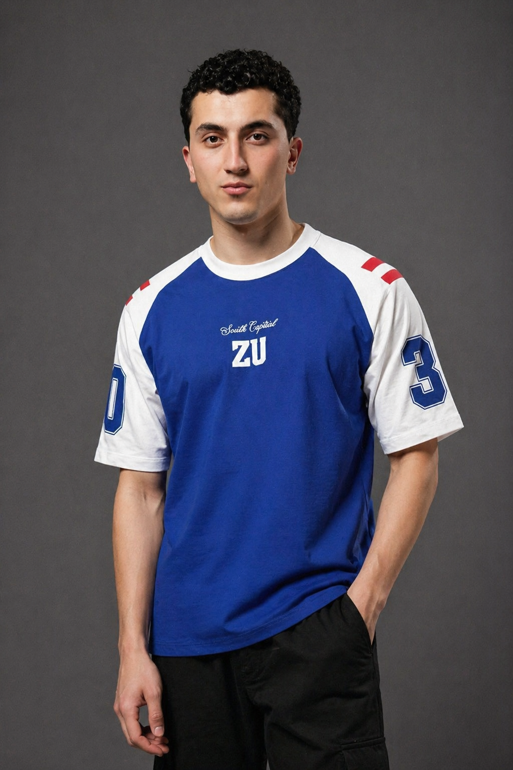 Core Drop Royal Varsity Oversized Tee