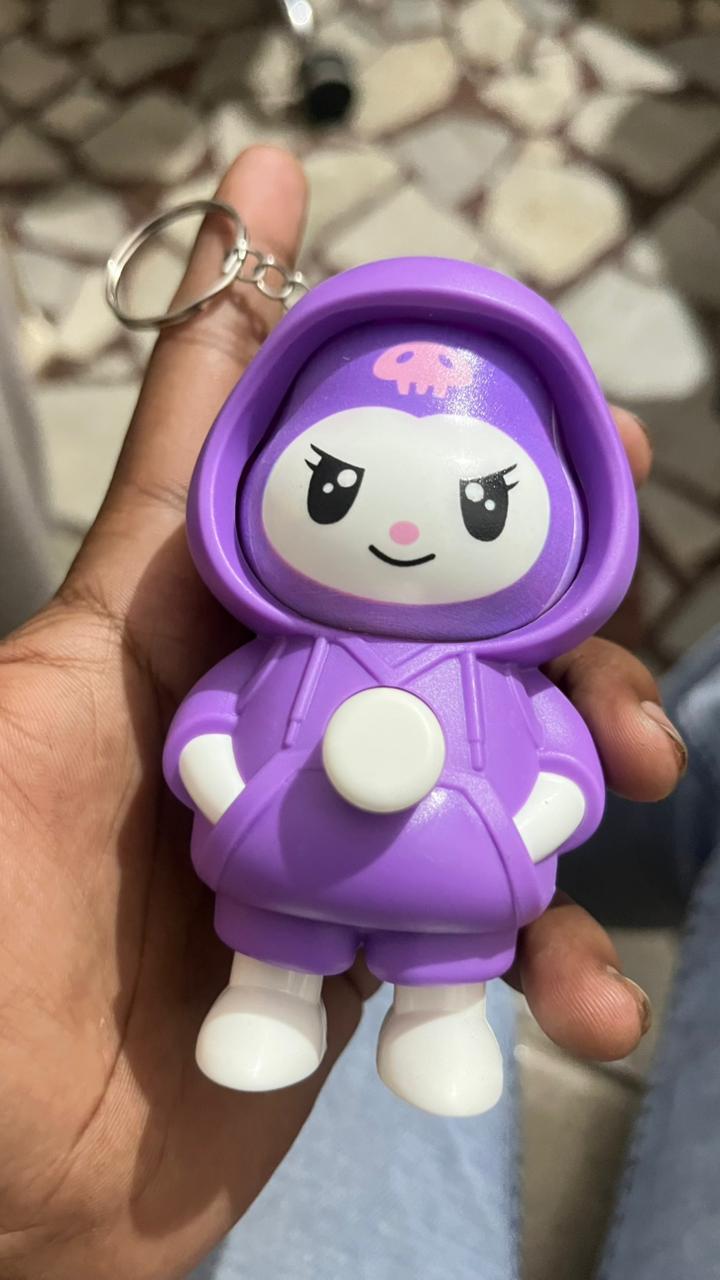 Cartoon Character Mood Changing Figurines, Collectible Style Toys, Pink and Blue Colors, Kids Gift Set 1pcs