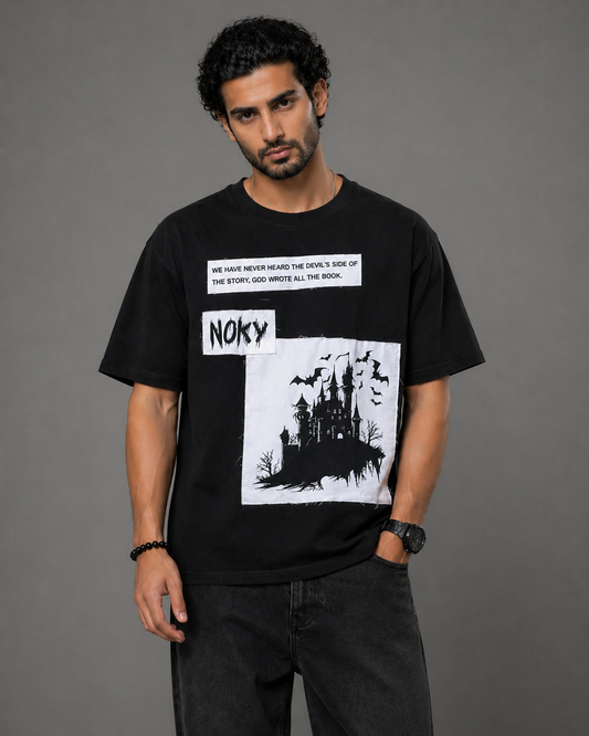 Shadow Drift Heavyweight Oversized Streetwear Tee (Black colour)
