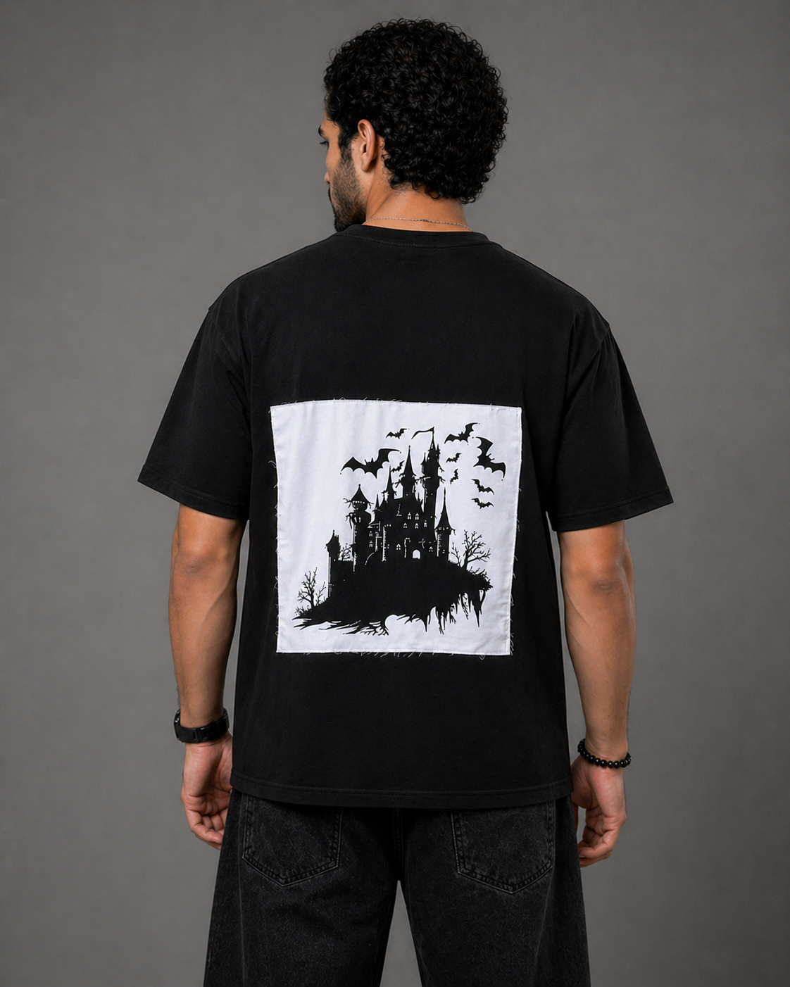 Shadow Drift Heavyweight Oversized Streetwear Tee (Black colour)
