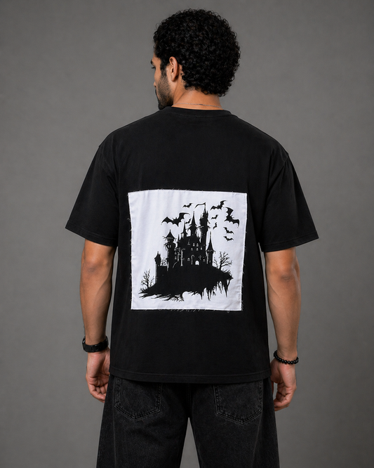 Shadow Drift Heavyweight Oversized Streetwear Tee (Black colour)