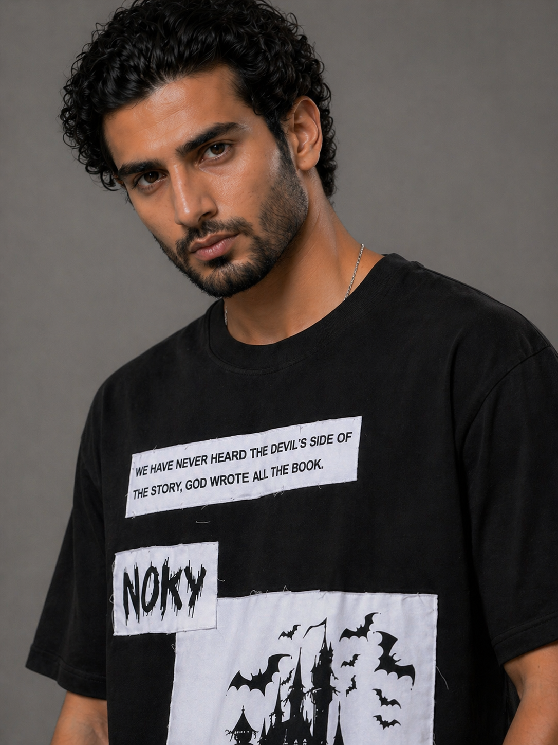 Shadow Drift Heavyweight Oversized Streetwear Tee (Black colour)