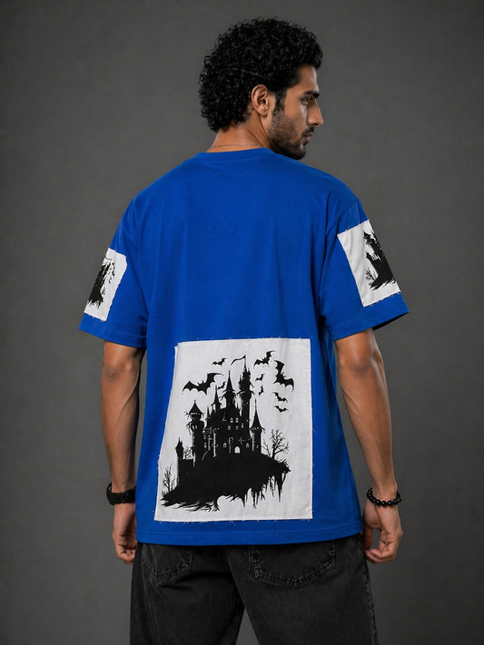 Shadow Drift Heavyweight Oversized Streetwear Tee (Blue colour)