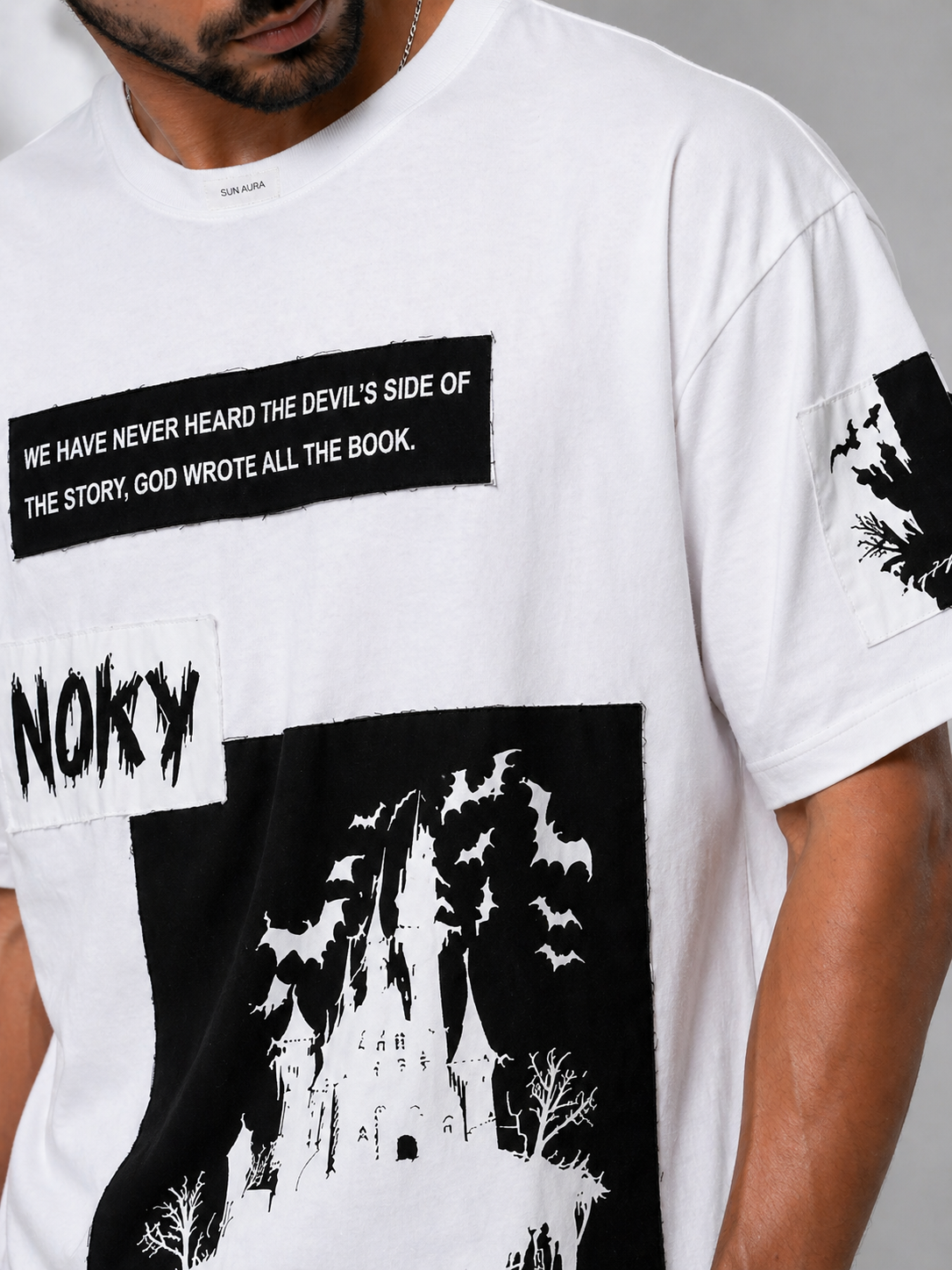 Shadow Drift Heavyweight Oversized Streetwear Tee (White colour)