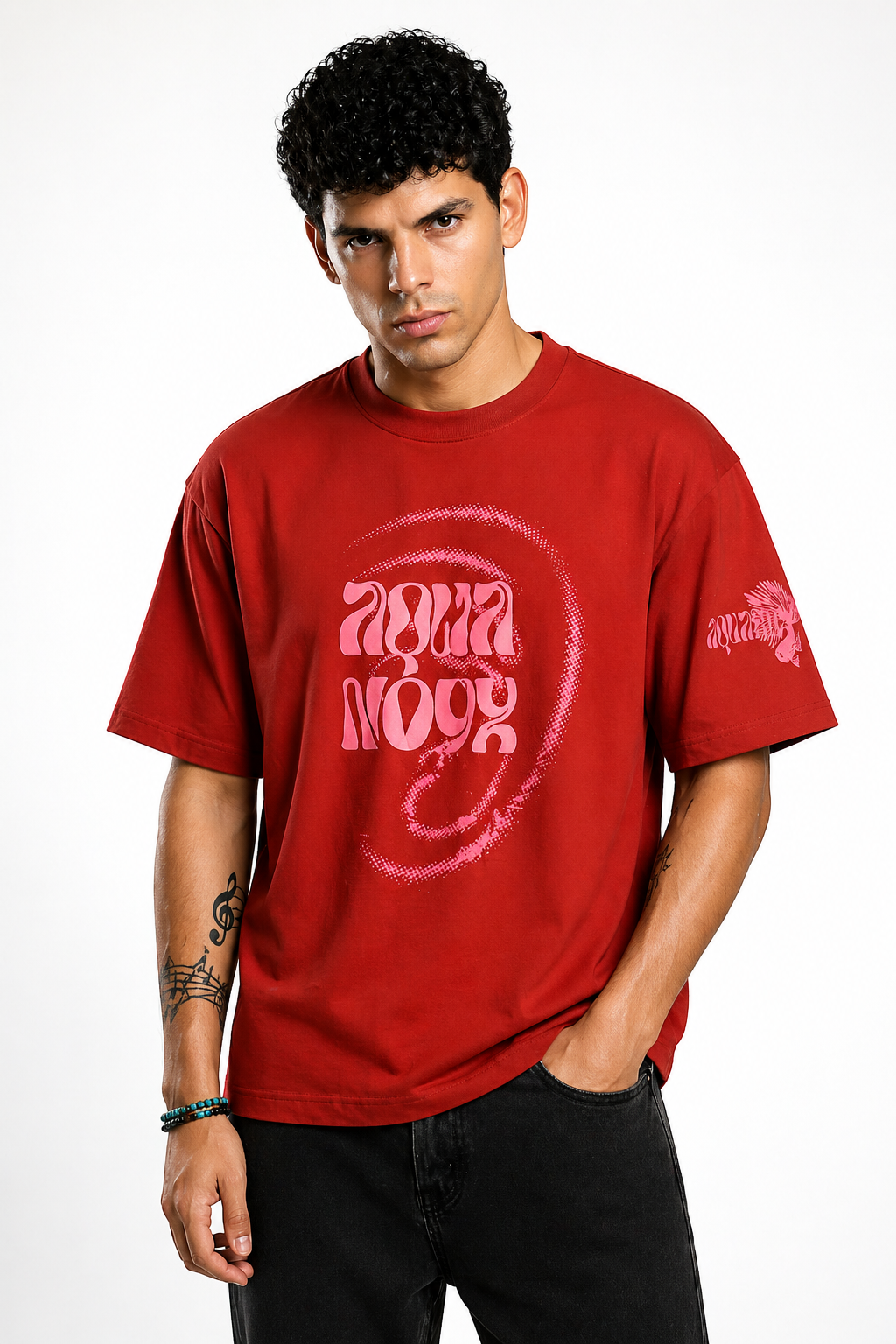 Core Drop Crimson Echo Oversized Tee