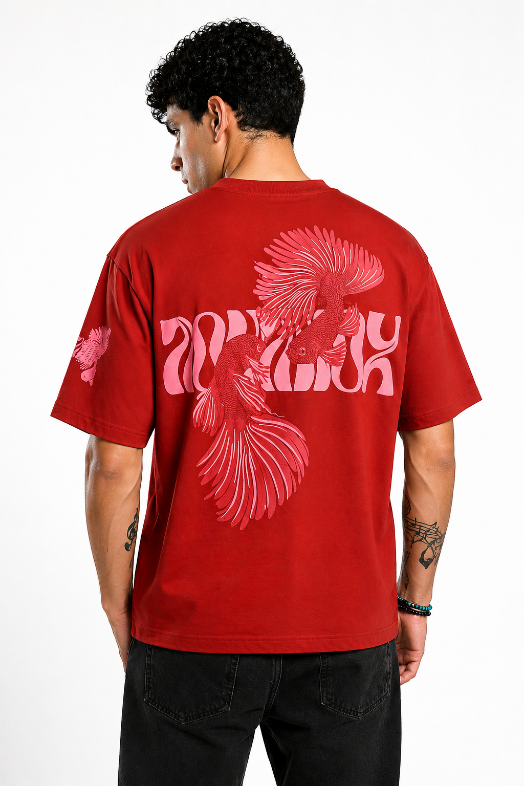 Core Drop Crimson Echo Oversized Tee