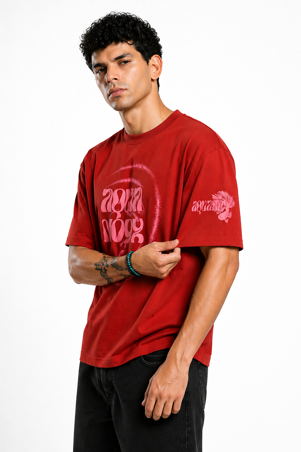 Core Drop Crimson Echo Oversized Tee
