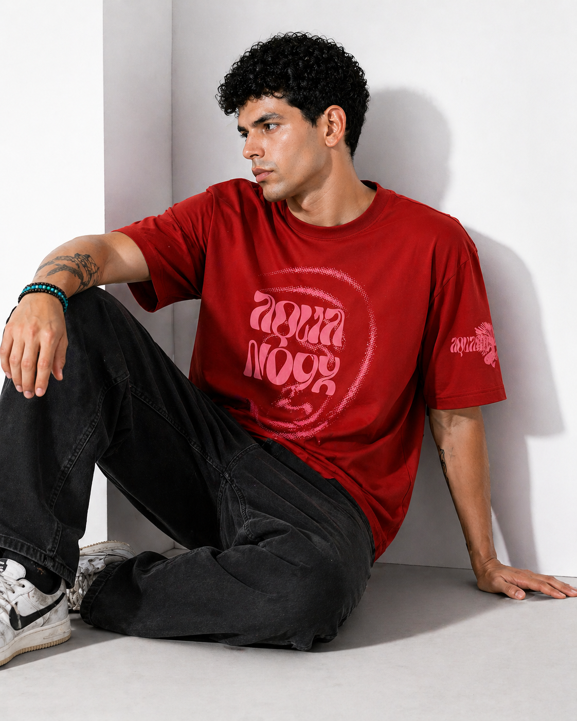 Core Drop Crimson Echo Oversized Tee