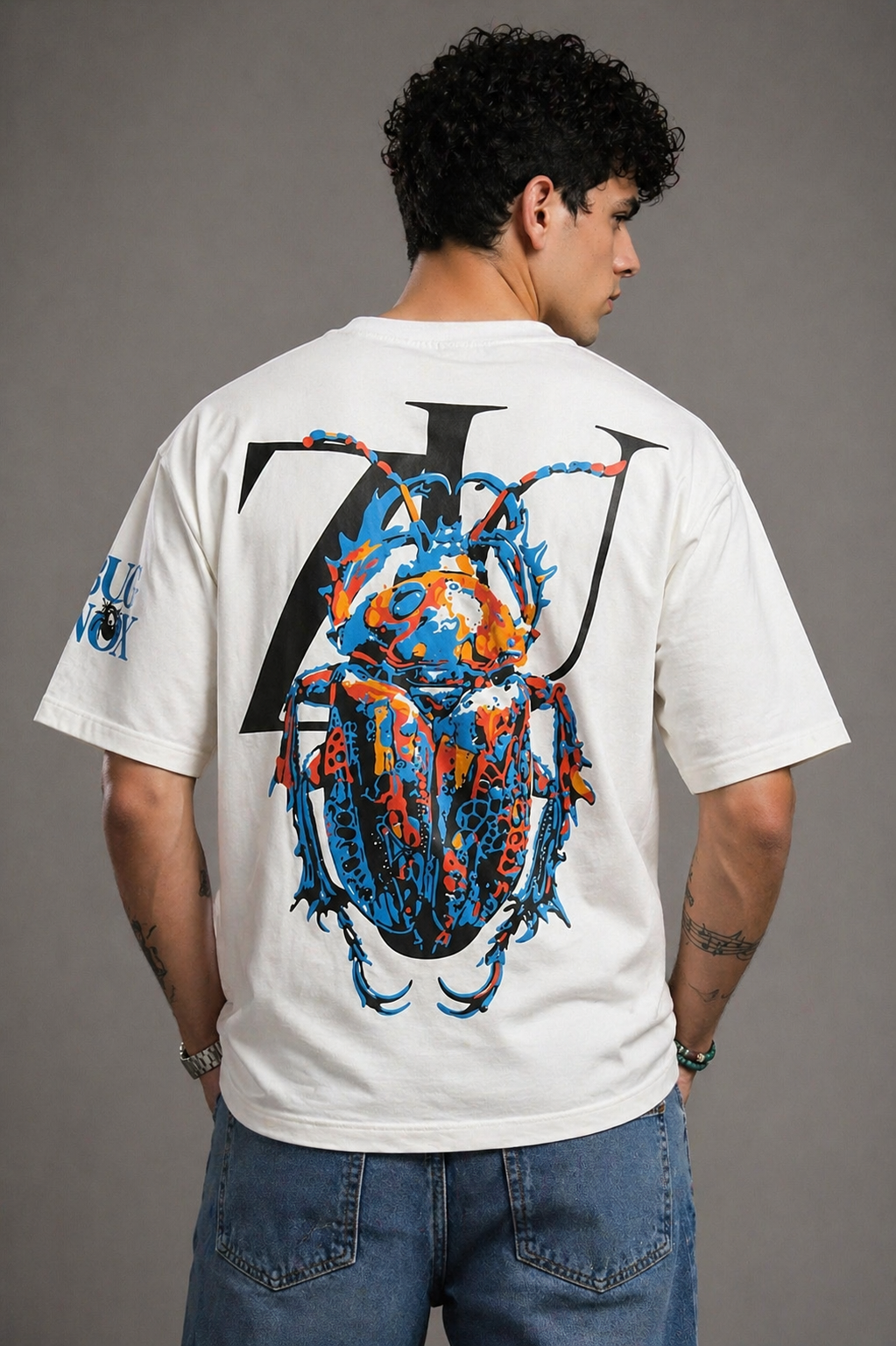 Core Drop Oversized Off White Graphic Tee