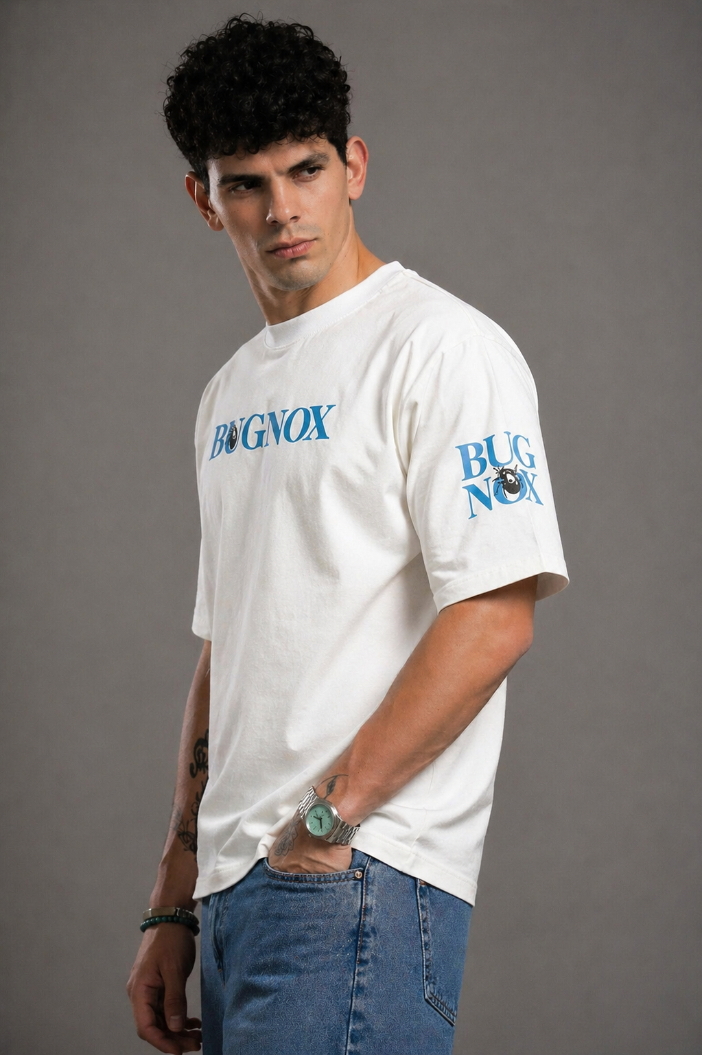 Core Drop Oversized Off White Graphic Tee
