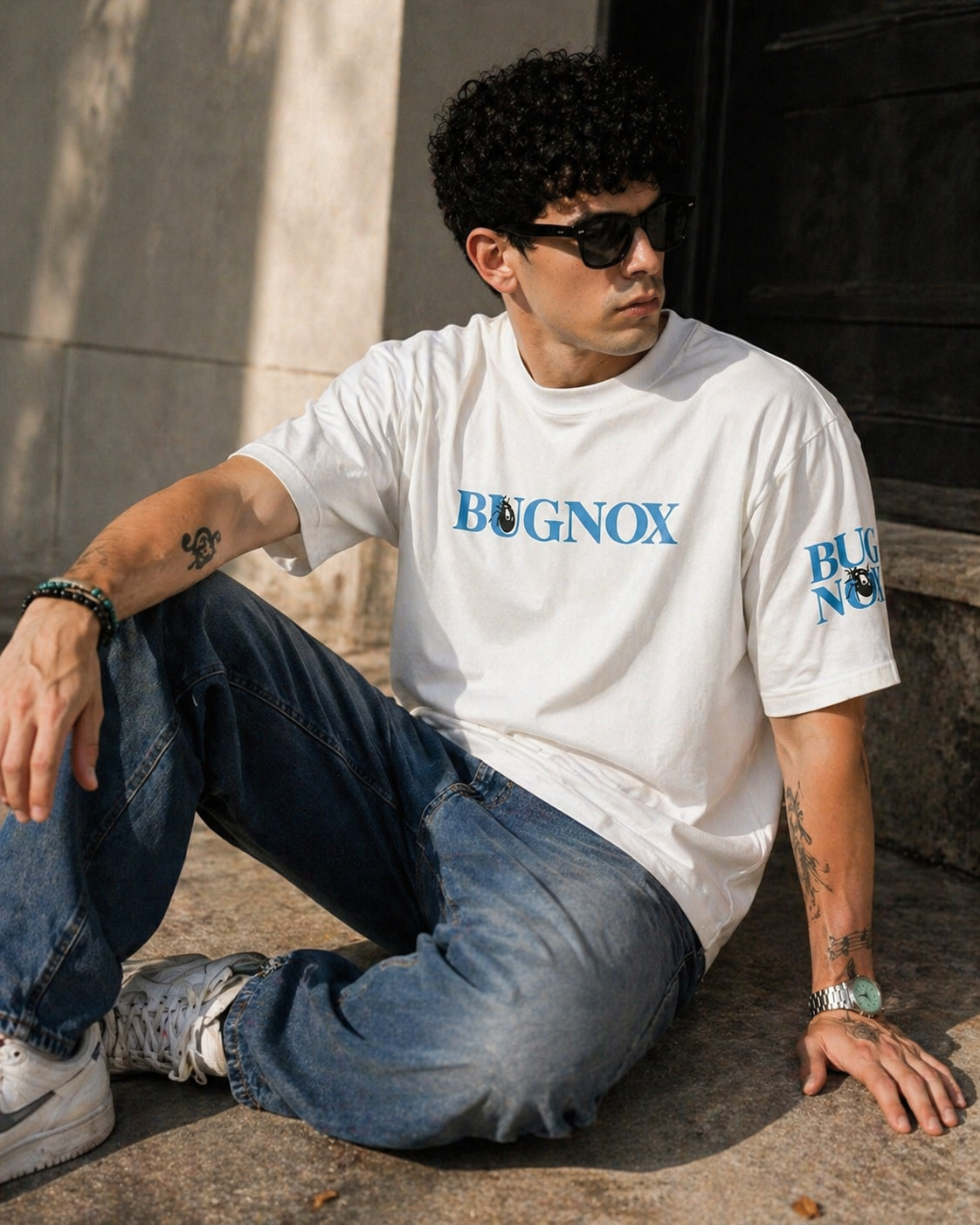 Core Drop Oversized Off White Graphic Tee