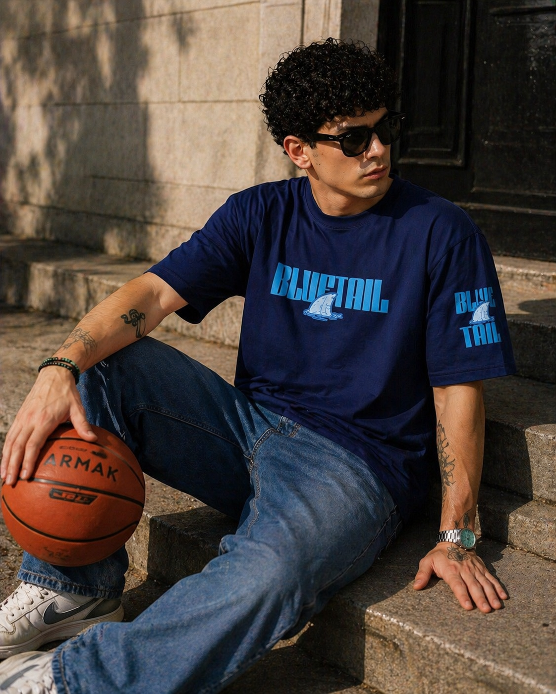 Core Drop BlueTail Oversized Streetwear Tee