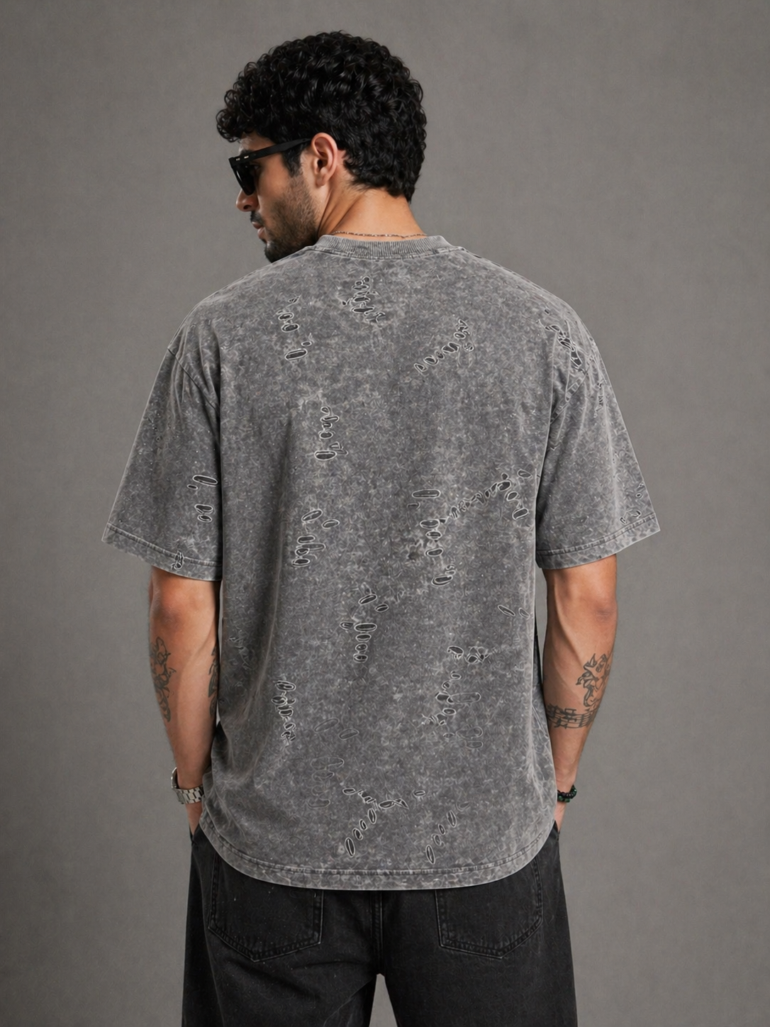 Core Drop Ash Stone Oversized Tee