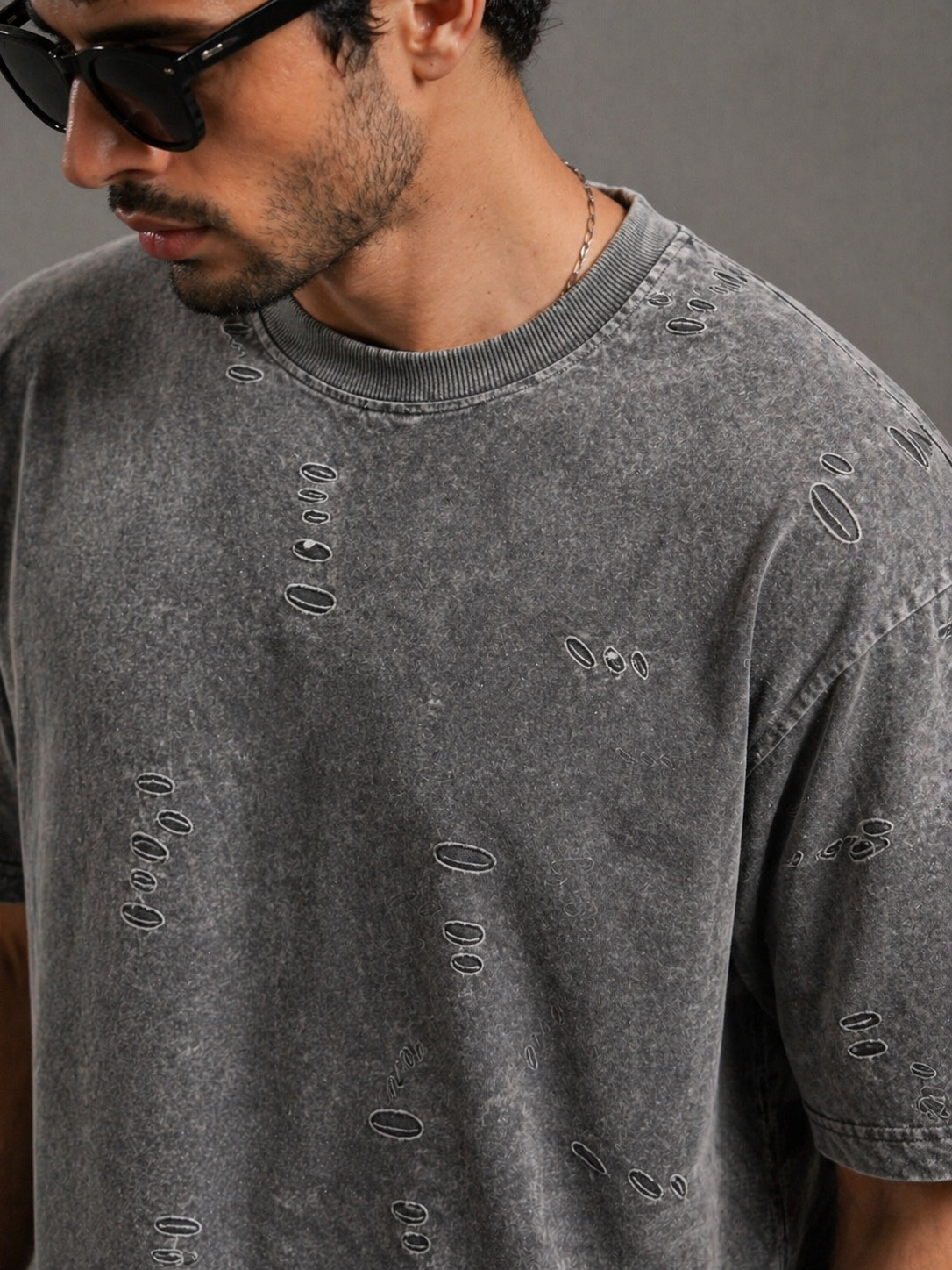 Core Drop Ash Stone Oversized Tee