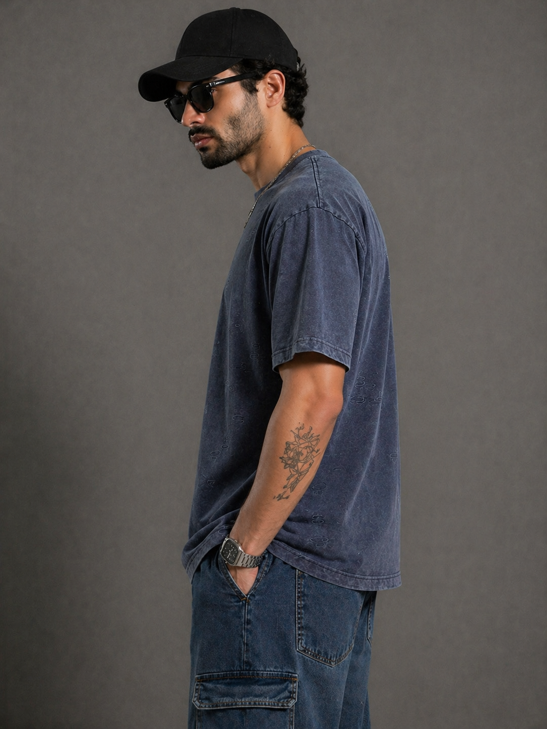 Core Drop Midnight Static Oversized Tee