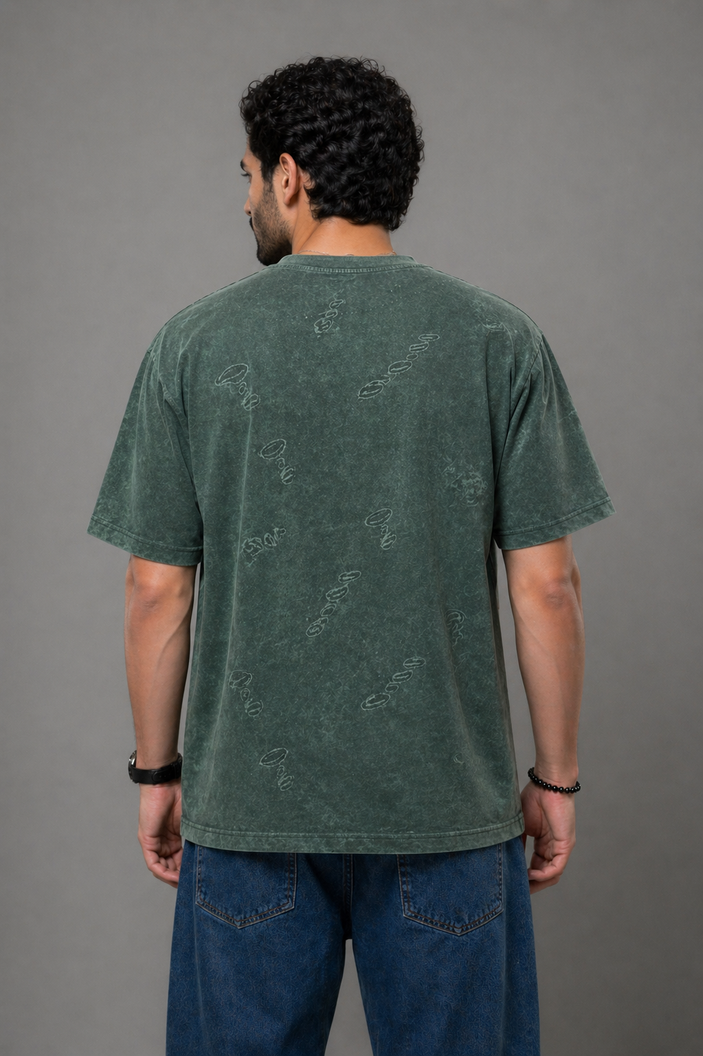 Core Drop Washed Olive Oversized Tee