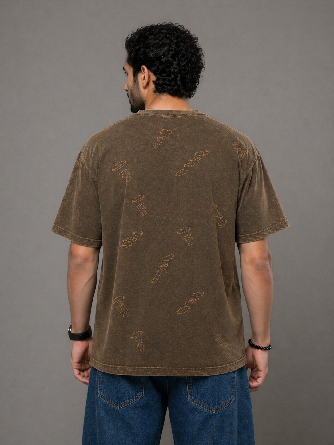 Core Drop Washed Mocha Oversized Tee
