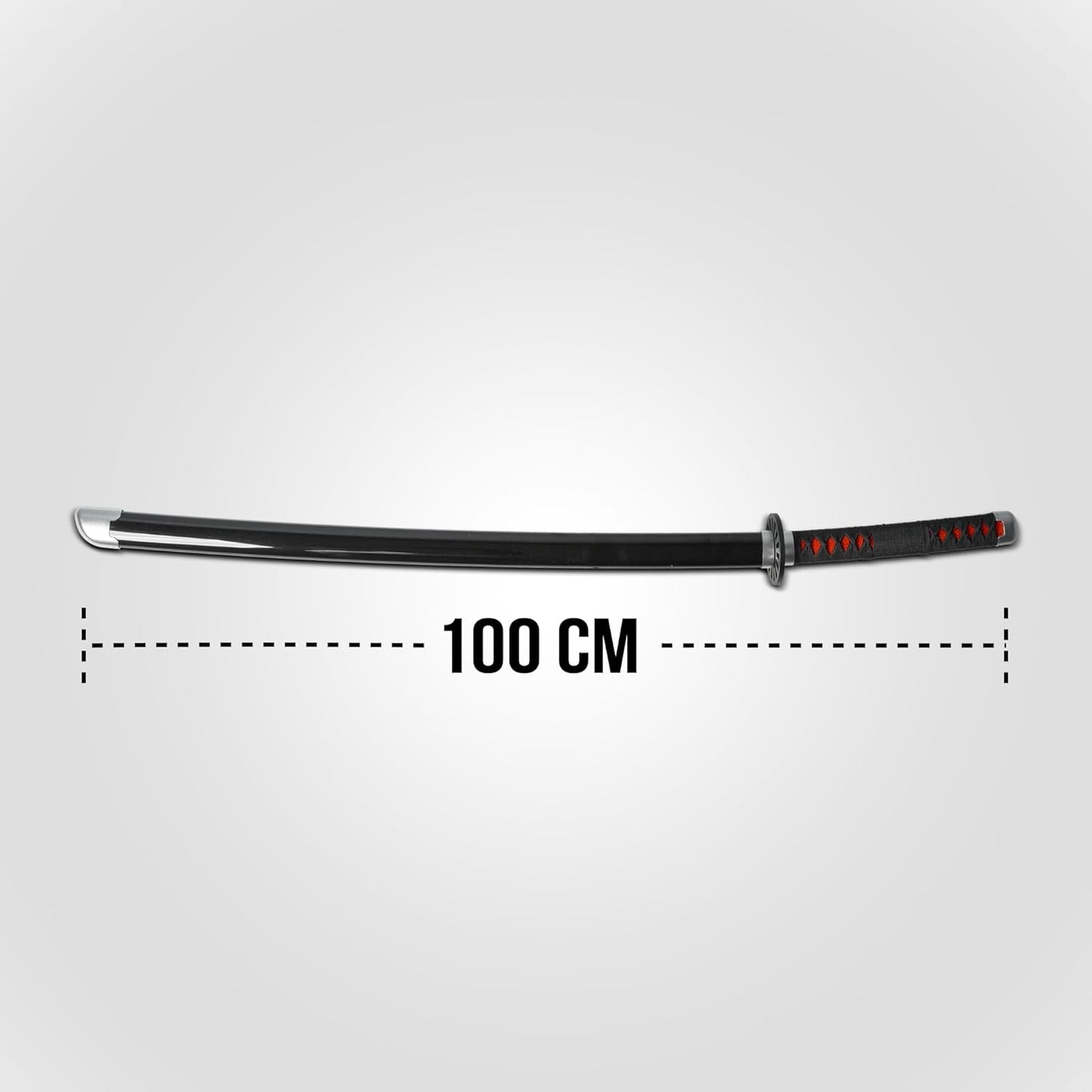 Demon Slayer Tanjiro Kamado Neon LED Katana – 100cm Life-Size Light-Up Anime Sword for Cosplay, Display & Training | Elegant Gift for Fans, Kids, Teens & Collectors