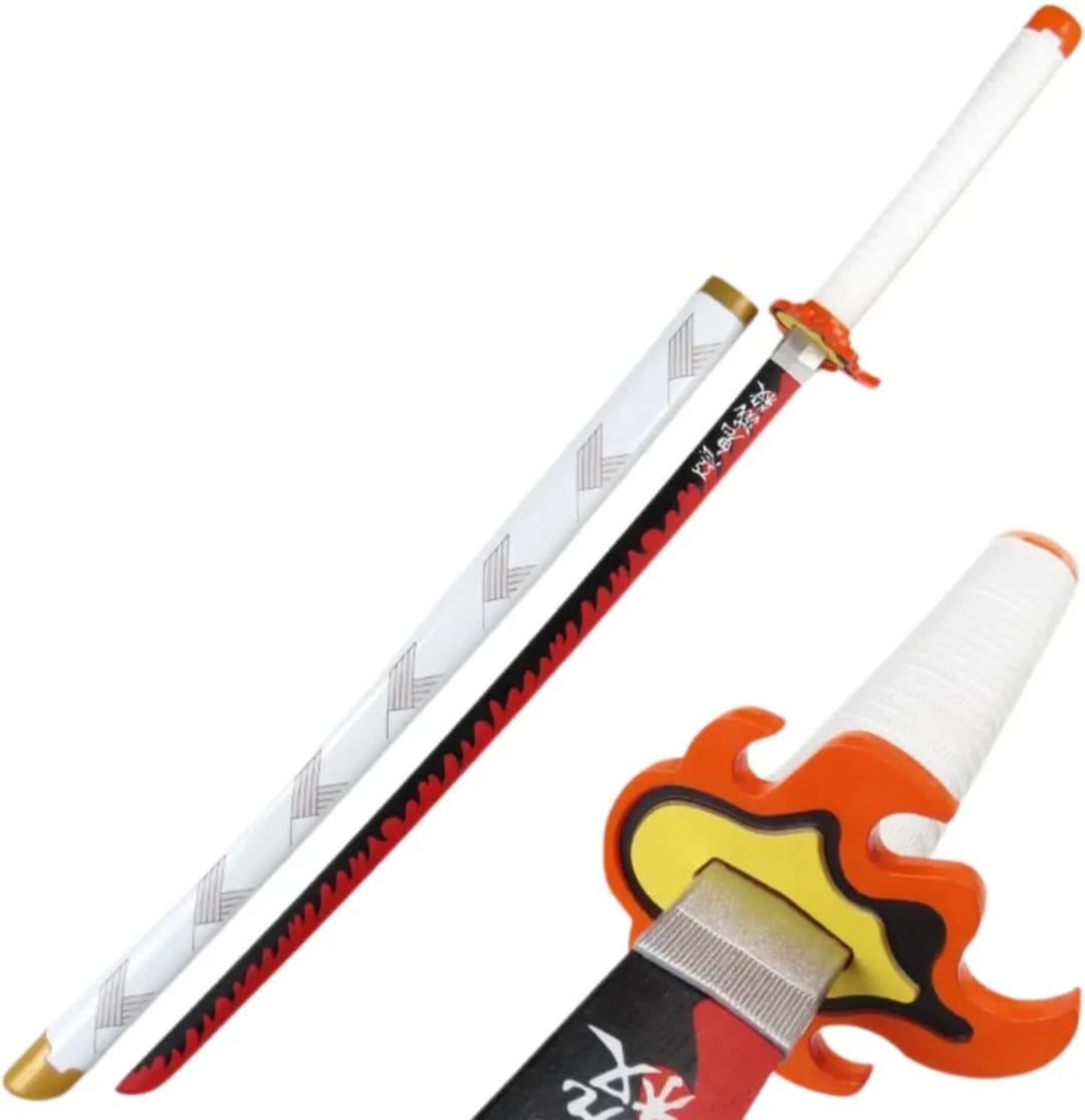 Rengoku's Katana 104 CM - Demon Slayer Flame Hashira Sword Replica (Multicolor)