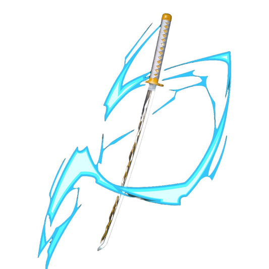 Demon Slayer Zenitsu Neon LED Katana – 100cm Life-Size Light-Up Anime Sword for Cosplay, Display & Training | Elegant Gift for Fans, Kids, Teens & Collectors